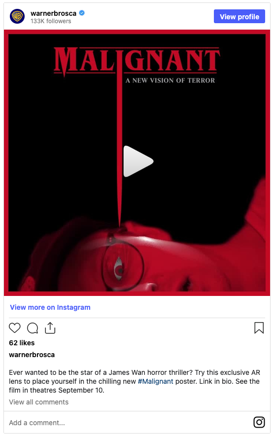 Malignant on Instagram
